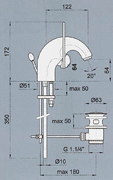 Fantini Copernico 1104 Bathroom Taps