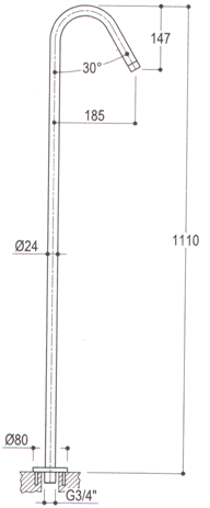 Ritmonio 0104 Freestanding Bathroom Tap