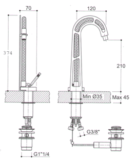 Ritmonio Frame Bathroom Taps