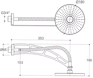 Ritmonio Frame Bathroom Shower Taps