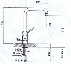 Gessi Oxygene Kitchen Taps