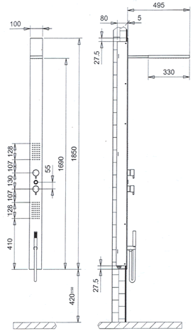 Fantini Acquatonica Bathroom Shower Panel