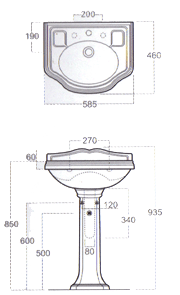 Simas Arcade Traditional Bathroom Sinks