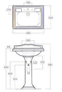 Simas Arcade Traditional Bathroom Sinks