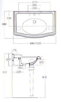 Simas Arcade Traditional Bathroom Sinks