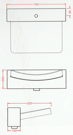 Art Ceram Crystal Wall Bathroom Sinks