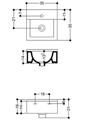 Axa Quadro Bathroom Basins