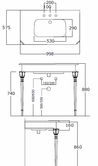 Bath&Bath Emily Traditional Bathroom Sinks