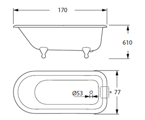 Bath&Bath Ascott Freestanding Traditional Baths