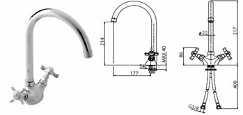 Bath&Bath Alden Traditional Bathroom Taps