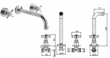 Bath&Bath Alden Traditional Bathroom Taps