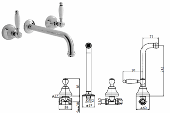 Bath&Bath Alden Traditional Bathroom Taps
