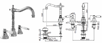 Bath&Bath Dover Traditional Bathroom Taps