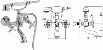 Bath&Bath Dover Traditional Shower Mixers
