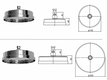 Bath&Bath Dover Traditional Showerheads