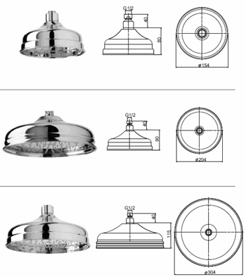 Bath&Bath Dover Traditional Showerheads