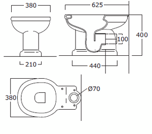 Bath&Bath Dorothy Traditional Bathroom Toilets