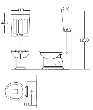 Bath&Bath Dorothy Traditional Bathroom Toilets