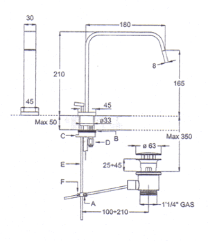 Antonio Lupi Bikappa Bathroom Taps