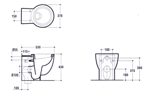 Ideal Standard Sadler Bathroom Toilets