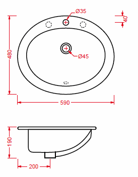 Art Ceram Eolo Recessed Basins