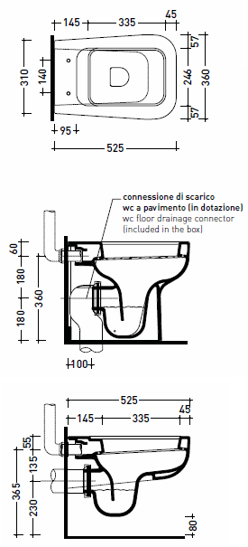 Flaminia Como Back to Wall Toilets