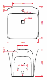 Art Ceram Cow Bathroom Sinks