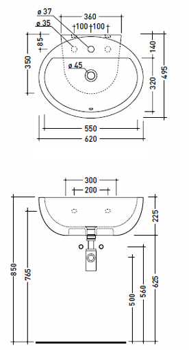 Flaminia Dip Bathroom Basins