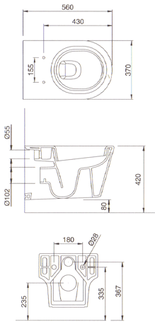 Ceramica Dolomite Asolo Bathroom Toilets
