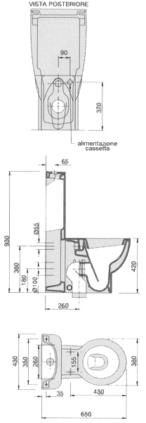 Ceramica Dolomite Zelig Bathroom Toilets