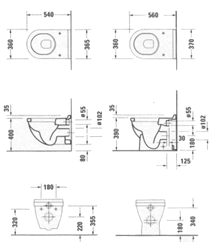 Duravit Starck 3 Bathroom Toilets