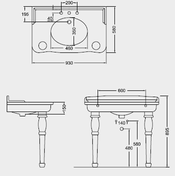 Hidra Ellade Traditional Bathroom Sinks