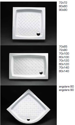 Ceramica Esedra Square Bathroom Shower Trays