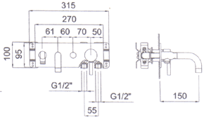 Fantini Nostromo Bathroom Shower Taps