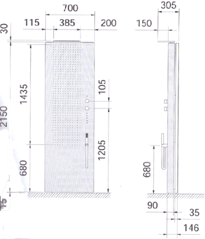 Fantini Acquapura Bathroom Shower Panels