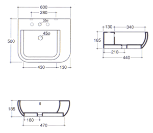 Galassia XES Bathroom Basins