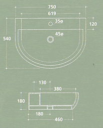 Galassia EL2 Bathroom Basins