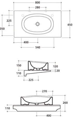 Galassia KIMI Bathroom Basins