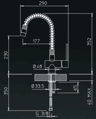 Gessi Oxygene Hi-Tech Kitchen Taps