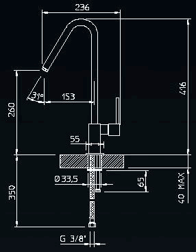 Gessi Quadro Kitchen Taps