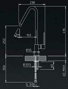 Gessi Quadro Kitchen Taps