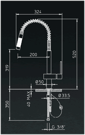 Gessi Quadro Hi-Tech Kitchen Taps
