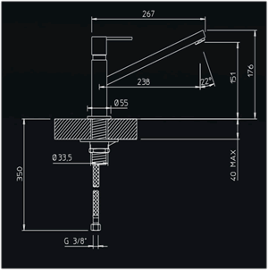 Gessi Rettangolo Kitchen Taps