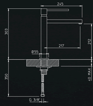Gessi Quadro Hi-Tech Kitchen Taps