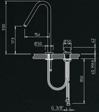 Gessi Quadro Hi-Tech Kitchen Taps