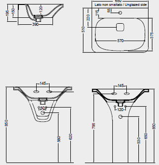 Hidra Flat Bathroom Sinks