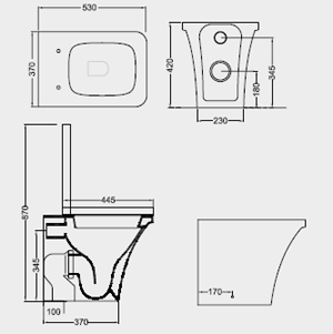 Hidra Flat Bathroom Toilets