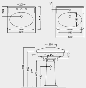Hidra Ellade Traditional Bathroom Sinks