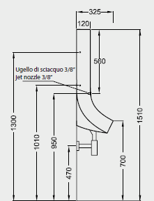 Hidra Drop Bathroom Urinals
