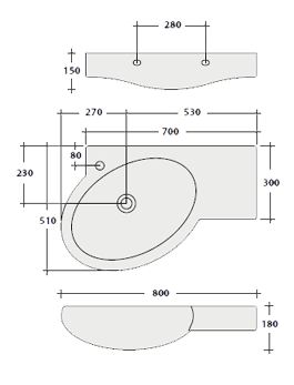 Hidra Tao Bathroom Sinks